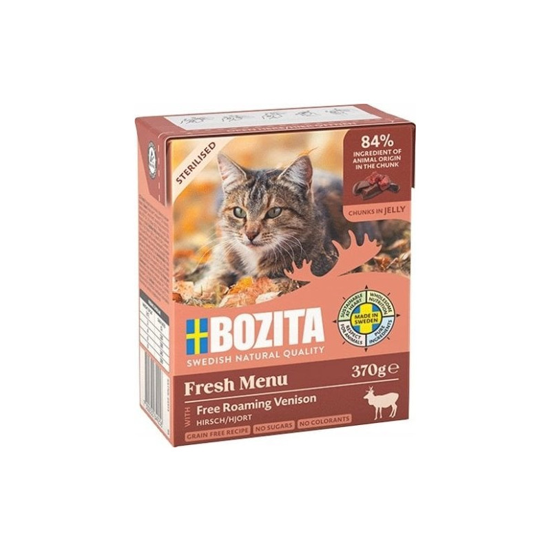 Mangime umido bozita sterilizzato pezzi di gioco in gelatina per