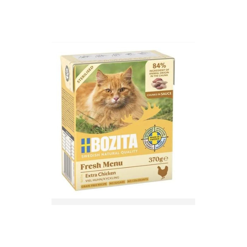 Mangime umido bozita sterilizzato/ bocconcini di pollo extra in salsa