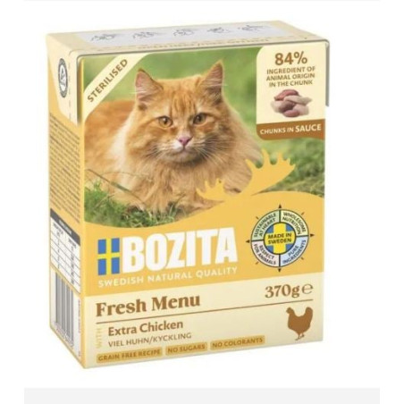 Mangime umido bozita sterilizzato/ bocconcini di pollo extra in salsa