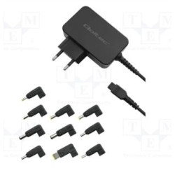 Alimentatore qoltec 52414 per laptop universal 65w + set di 10 spine