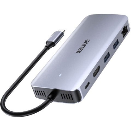 Hub usb-c unitek active 6in1 100w con 2 porte usb-a 3.2 [d1120a01]