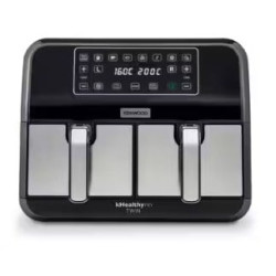 Friggitrice ad aria kenwood khealthy 2x4l 1700w nero [hfm20.000mb]