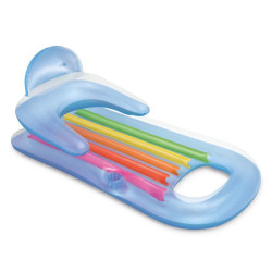 Poltrona gonfiabile intex king kool 160x85cm argento perlato/blu