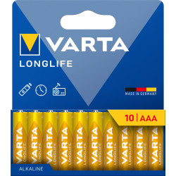 Pile alcalino varta longlife aaa 10pz [var]