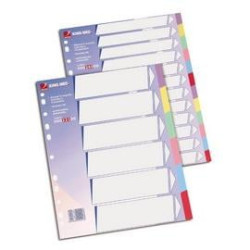 Divisori rexel 12 tasti colorati cartoncino 225gr 21x29,7 [00026000]