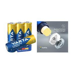 Pile alcalina varta longlife power aa pack 12 (8+4) [var]