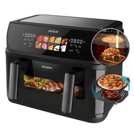 Friggitrice ad aria cecotec cecofry duoheat 10000 10l 2800w nero