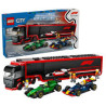 Lego 60445 f1 truck con rb20 e amr24f1 1086pz [60445]
