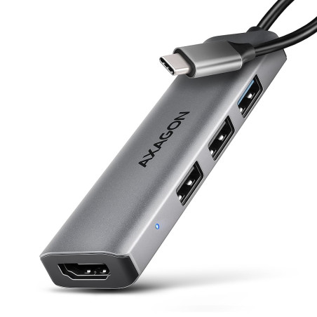 Hub usb axagon hmc-h3a usb hub 4in1 5gbps hdmi 3xusb-a usb-c