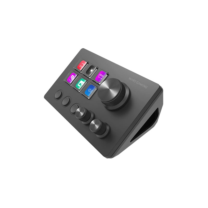 Mars gaming msd-two, control deck compatto, 6 tasti lcd personalizzabili