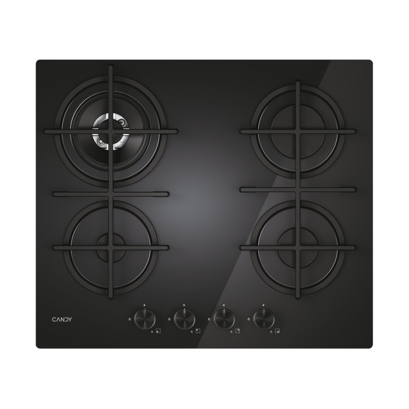 Piano cottura a gas candy moderna cvg6br4wtb da incasso 60cm 4 fornelli