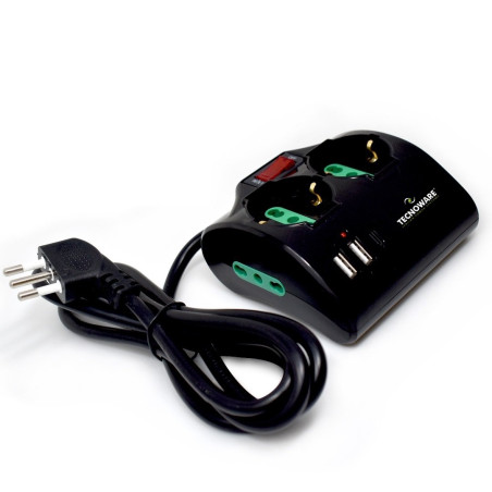 Multipresa tecnoware power cleaner 4 2 uscite schuko/italia tipo