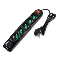 Multipresa tecnoware power cleaner 5 schuko/italia 1xusb-a 1xusb-c