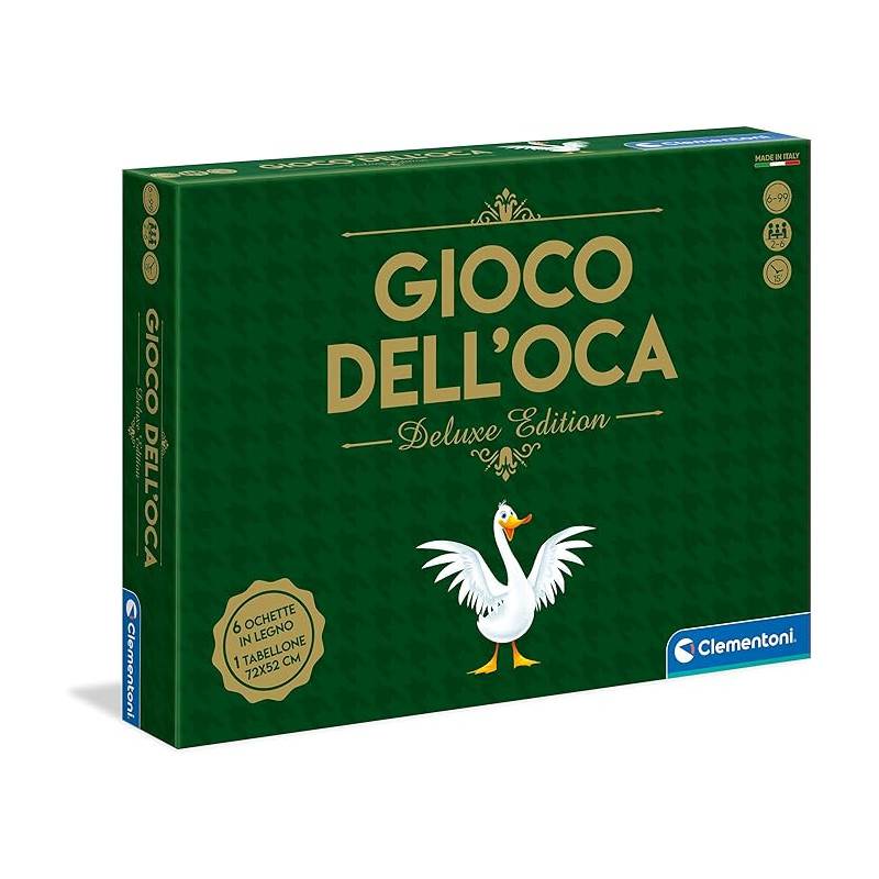 Gioco da tavolo clementoni 16632 deluxe edition: gioco dell'oca