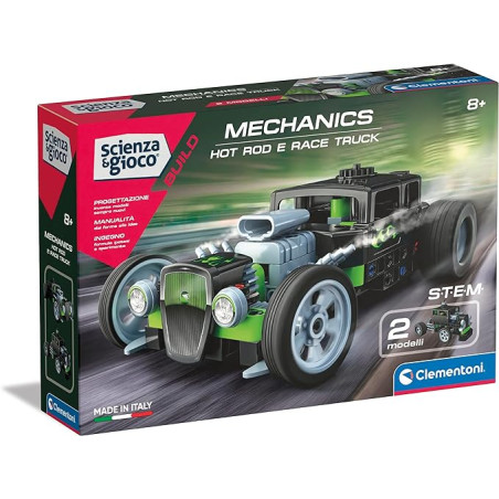 Set di costruzioni clementoni 19335 scienza e gioco: hot rod e race