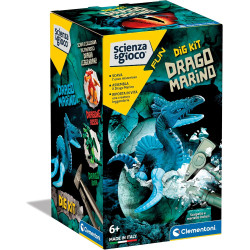 Gioco scientifico clementoni 16431 scienza e gioco: dig kit drago