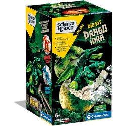 Gioco scientifico clementoni 19336 scienza e gioco: dig kit drago