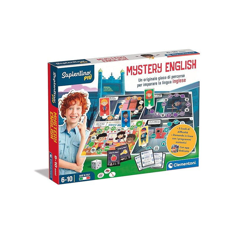 Gioco educativo clementoni 16642 sapientino: mystery english multicolore