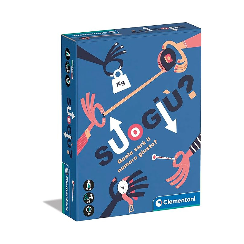 Gioco di societa' clementoni 16776 su o giu' multicolore