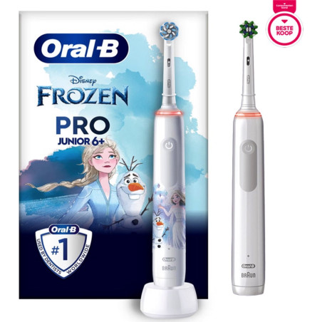Family pack oral-b pro 3 3000 white + oral-b junior frozen