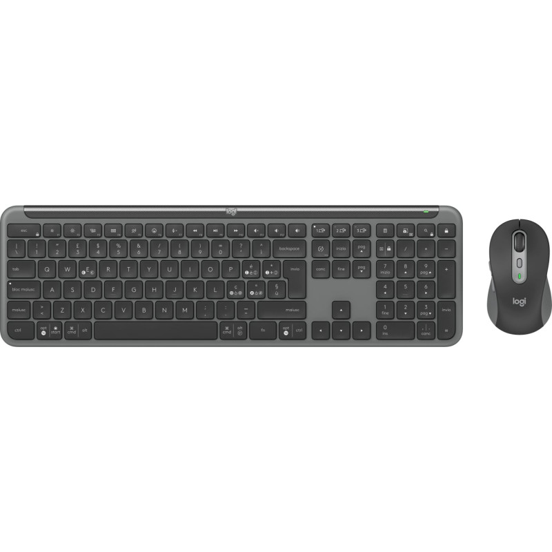 Tastiera logitech mk950 signature slim con mouse wireless/bluetooth