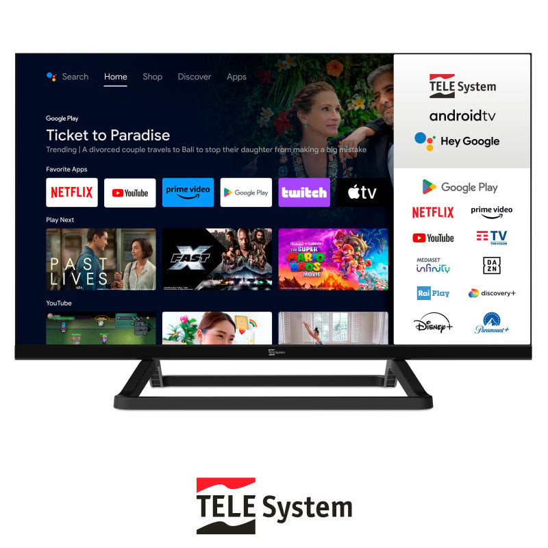 Tv led 24" telesystem ts24fl smg14 hd ready