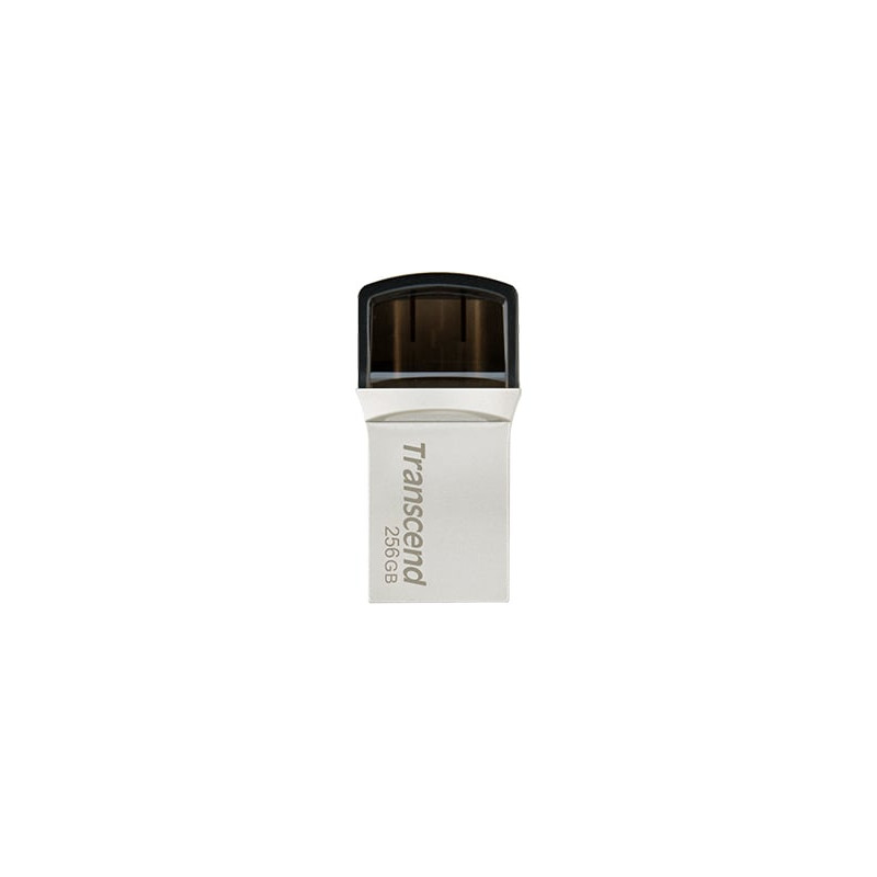 Pen drive 256gb transcend jetflash 890 usb tipo a 3.2 argento [ts256gjf890s]