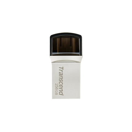 Pen drive 256gb transcend jetflash 890 usb tipo a 3.2 argento [ts256gjf890s]