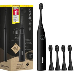 Spazzolino elettrico happy brush eco vibe 3 starterkit all black