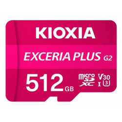 512gb scheda microsdxc kioxia exceria plus classe 10 100mbps/90mbps