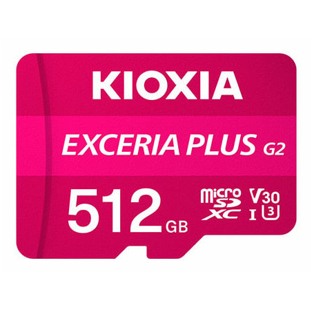 512gb scheda microsdxc kioxia exceria plus classe 10 100mbps/90mbps