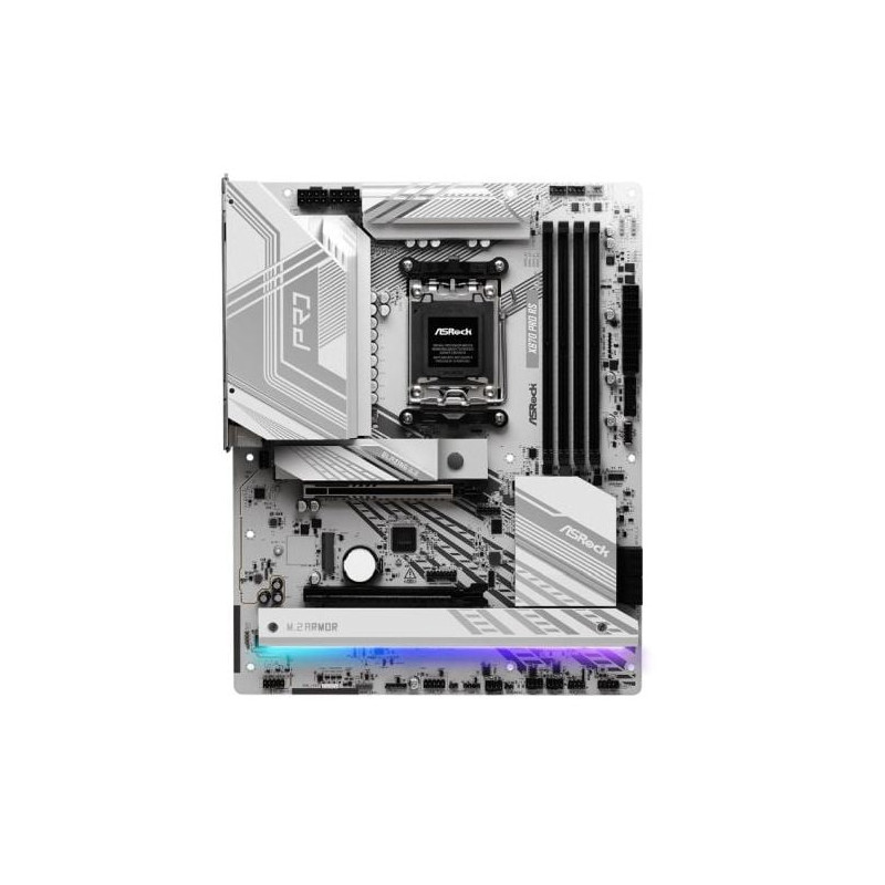Scheda madre asrock x870 pro rs am5 atx 4xddr5 bianco [x870 pro rs]