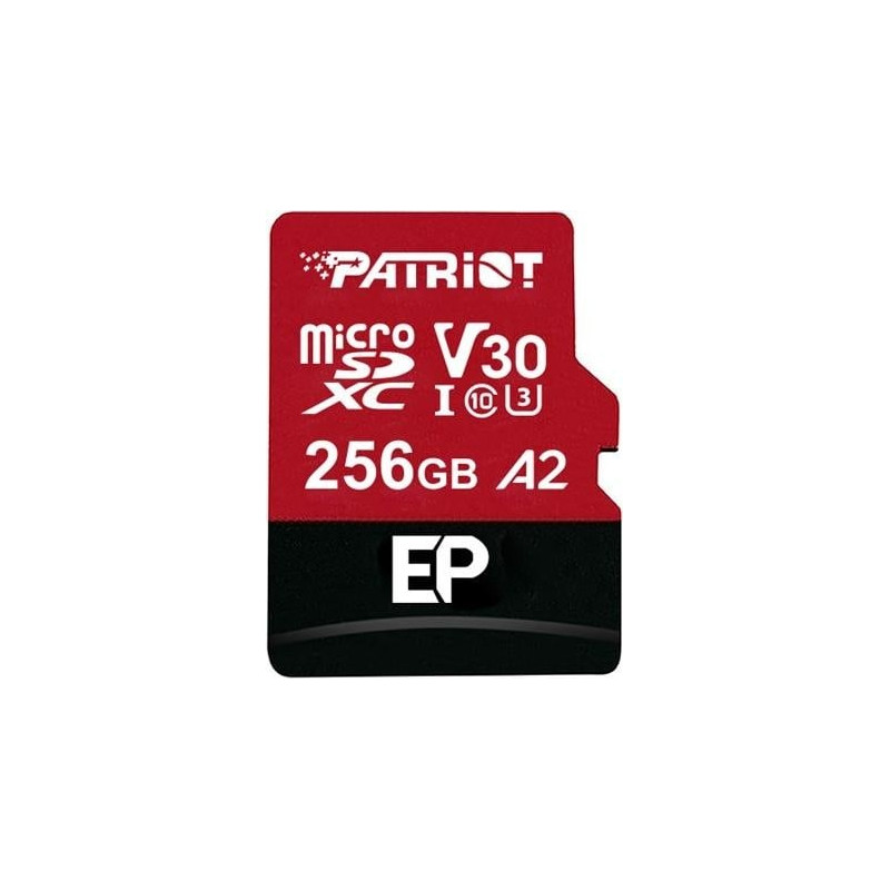 Scheda di memoria 256gb microsdxc patriot memory ep a2 v30 u3 class