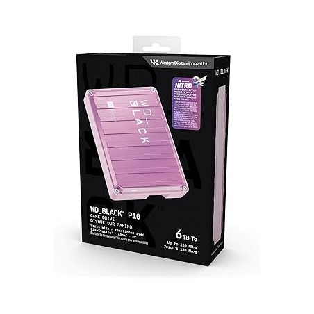 Hard disk esterno 2,5 2tb western digital usb3.2 gen1 pink,6,4cm/2,5'',p10