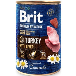 Mangime umido brit premium by nature tacchino con fegato per cane