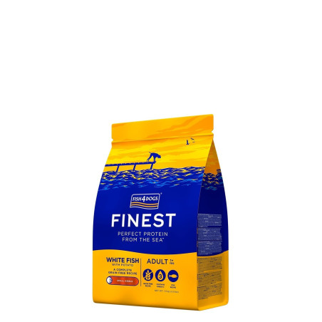 Cibo secco per cani fish4dogs finest ocean white fish di piccole
