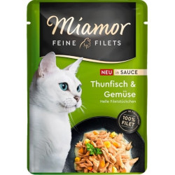 Cibo umido per gatti miamor fine filets tonno con verdure in salsa