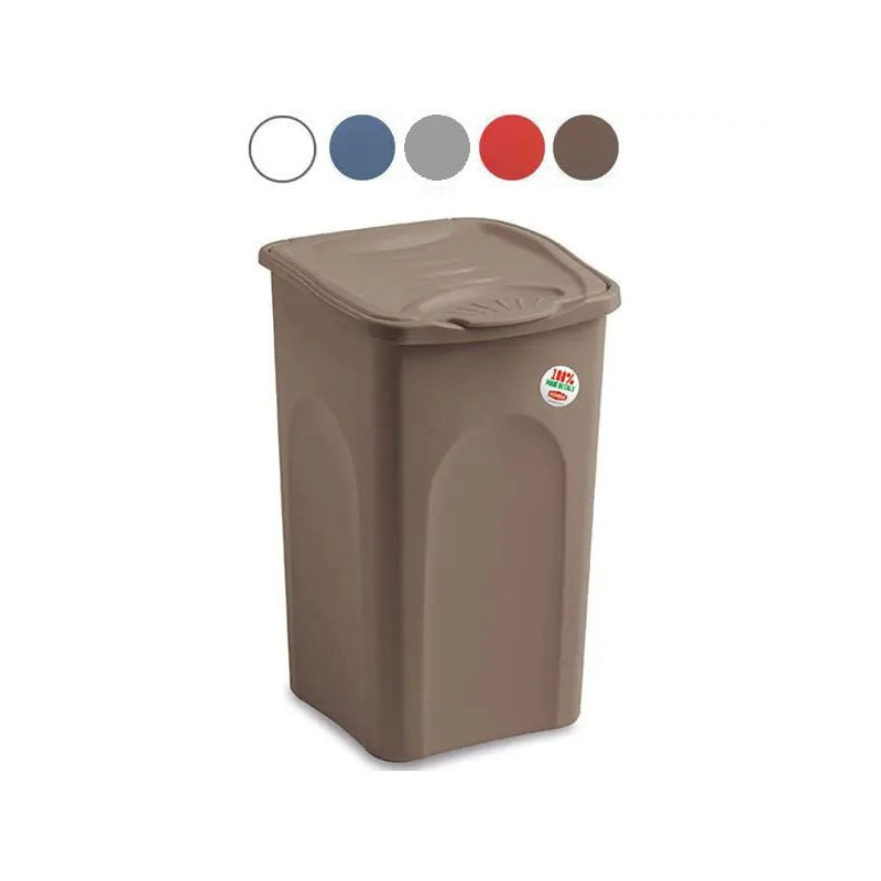 Portabiancheria stefanplast primavera grigio 50 l [70237]