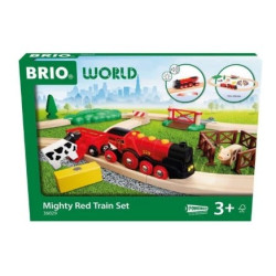 Giocattolo ravensburger brio set treno fattoria lola rosso multicolore