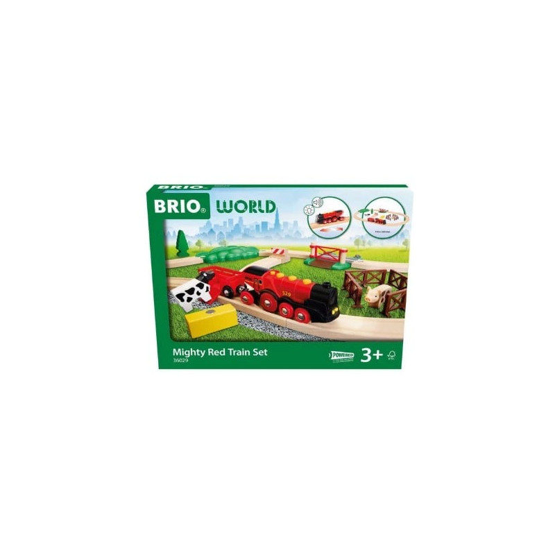 Giocattolo ravensburger brio set treno fattoria lola rosso multicolore