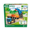 Giocattolo ravensburger brio set iniziale treno merci con gru a multicolore