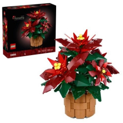 Gioco da costruzione lego icons poinsettia multicolore 608pz [10370]