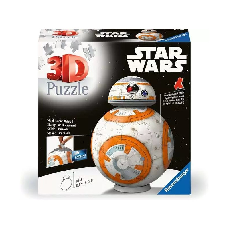 Puzzle 3d ravensburger star wars bb-8 multicolore 99pz [11578]