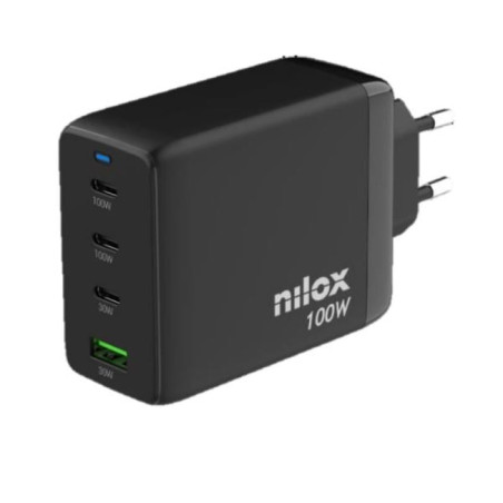 Alimentatore da rete nilox gan 100w 4 porte [nxganusbc100]