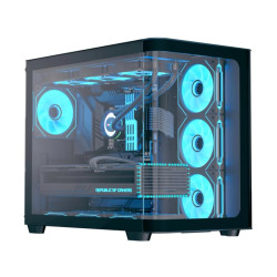 Case aerocool p500c-g-bk-v1 (nero, vetro temperato x