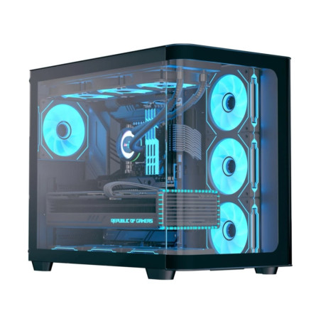 Case aerocool p500c-g-bk-v1 (nero, vetro temperato x