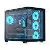 Case aerocool p500c-g-bk-v1 (nero, vetro temperato x