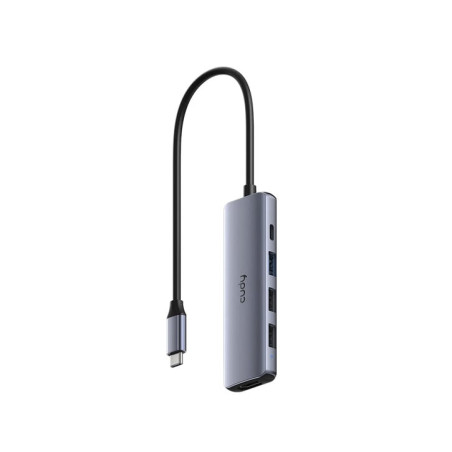 Hub usb cudy 5-in-1 usb-c hub con porta 4k hdmi [uh405]