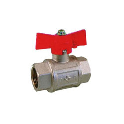 Valvola sfera ff 1/2" m/co farfalla professional ottone nichelato