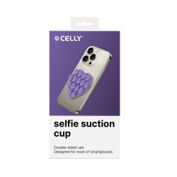 Ventosa per smartphone celly taglio a cuore viola [fixheartvl]